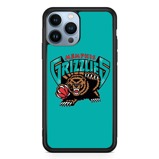 NBA Memphis Grizzlies Basketball 002 iPhone 14 Pro Case-Phone Case-Rubber Black (2D Case)-Altracase