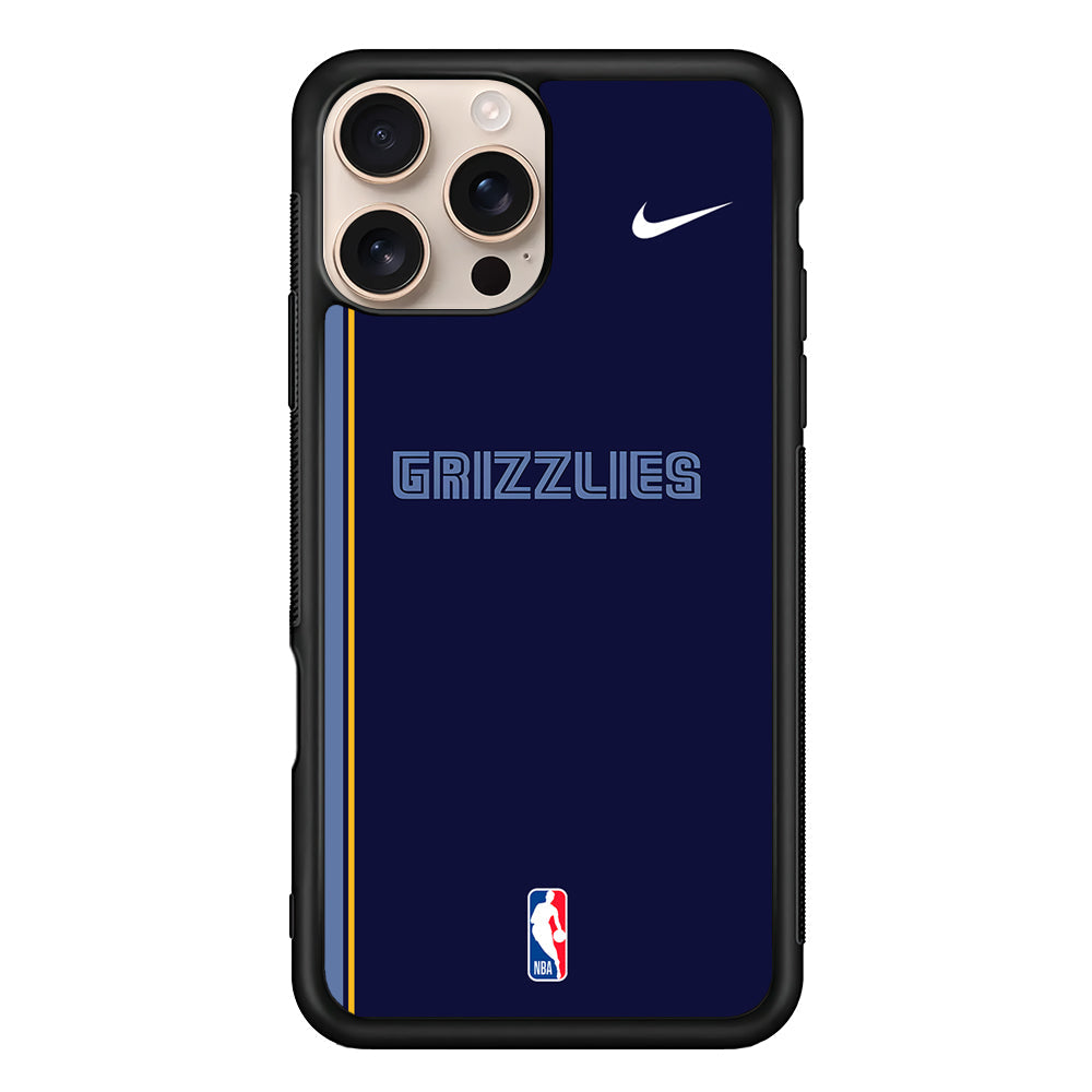 NBA Memphis Grizzlies Navy Nike iPhone 16 Pro Max Case - Altracase