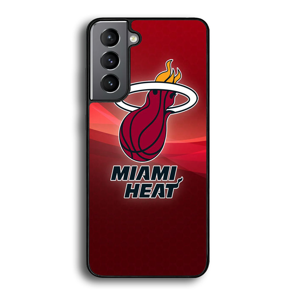 NBA Miami Heat Basketball 001 Samsung Galaxy S24 Plus Case-Phone Case-Rubber Black (2D Case)-Altracase