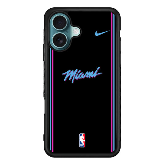 NBA Miami Heat Black Nike iPhone 16 Case - Altracase