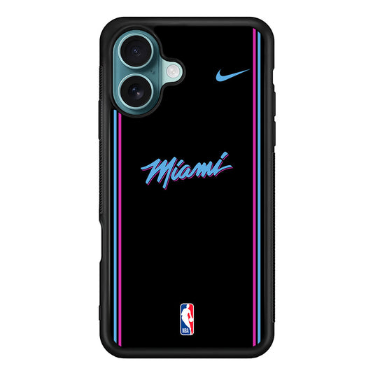 NBA Miami Heat Black Nike iPhone 16 Plus Case - Altracase