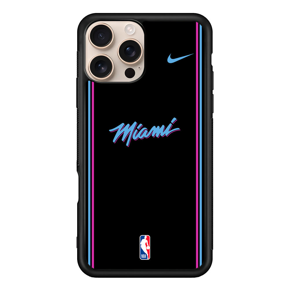 NBA Miami Heat Black Nike iPhone 16 Pro Max Case - Altracase