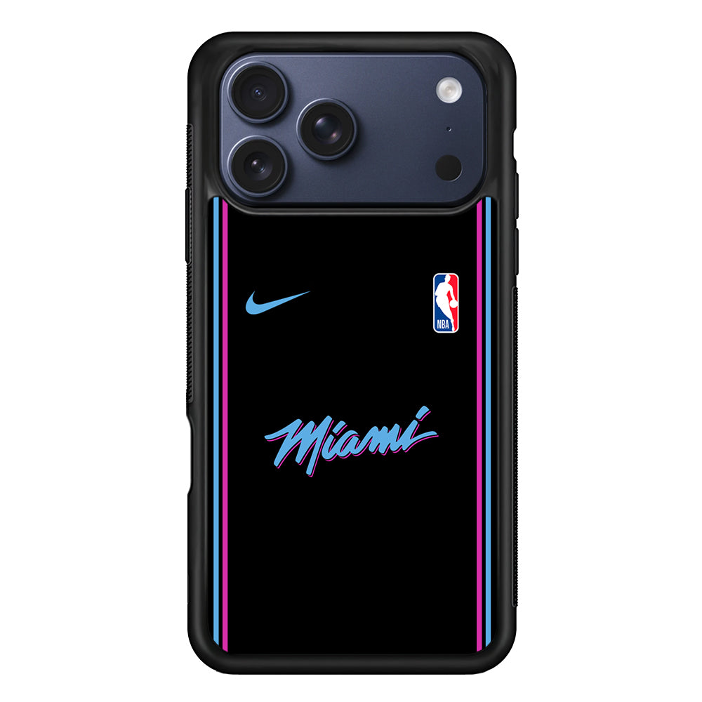 NBA Miami Heat Black Nike iPhone 17 Pro Case - Altracase