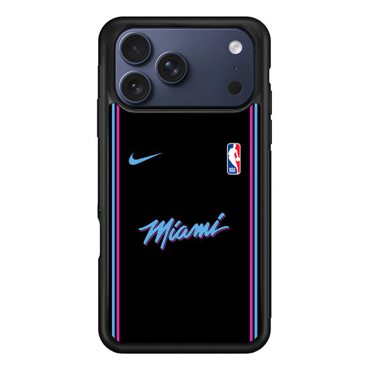 NBA Miami Heat Black Nike iPhone 17 Pro Case - Altracase