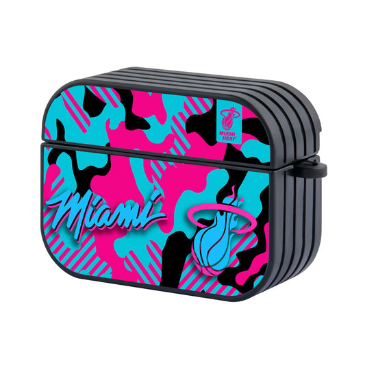 NBA Miami Heat Camouflage of Energy Apple Airpods Pro 2 Case-Airpods Pro 2 Case-Altracase
