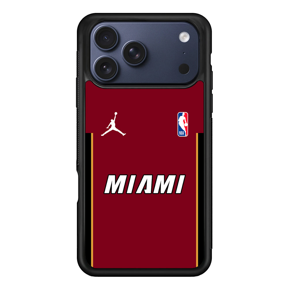 NBA Miami Heat Red Jordan iPhone 17 Pro Case - Altracase