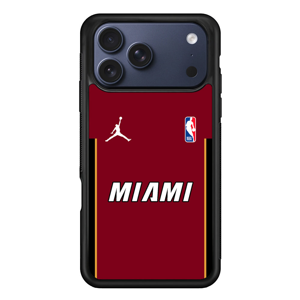 NBA Miami Heat Red Jordan iPhone 17 Pro Max Case - Altracase