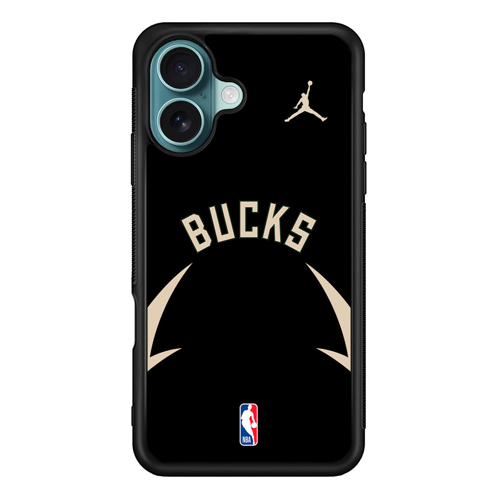 NBA Milwaukee Bucks Black Jordan iPhone 16 Case - Altracase