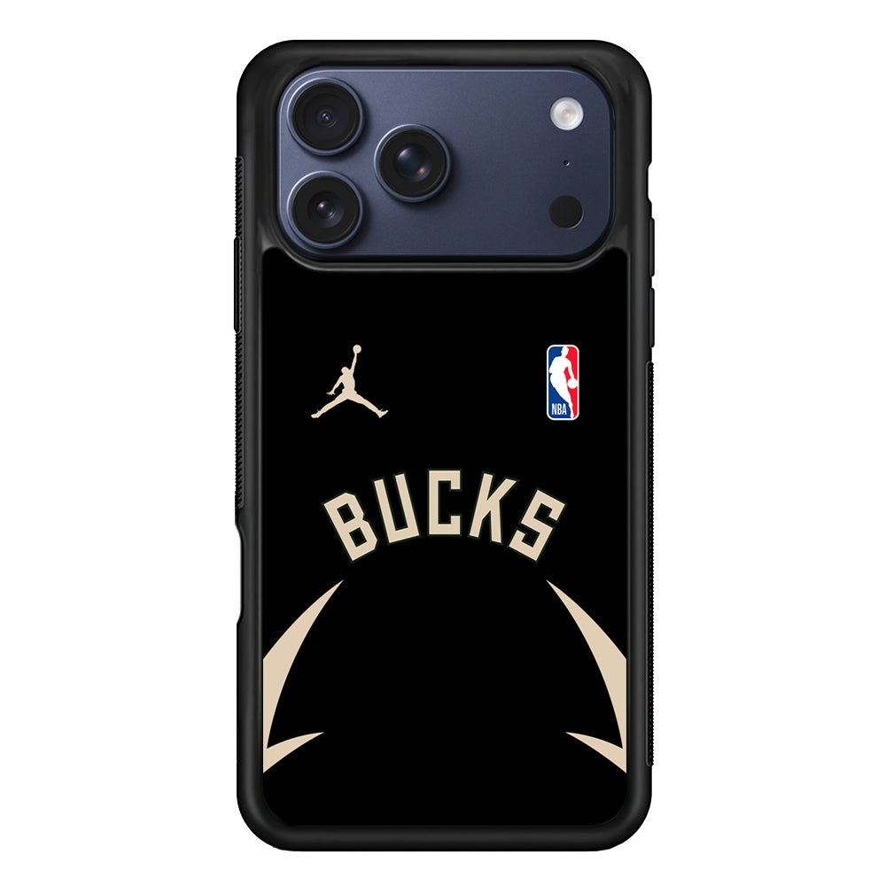 NBA Milwaukee Bucks Black Jordan iPhone 17 Pro Case - Altracase