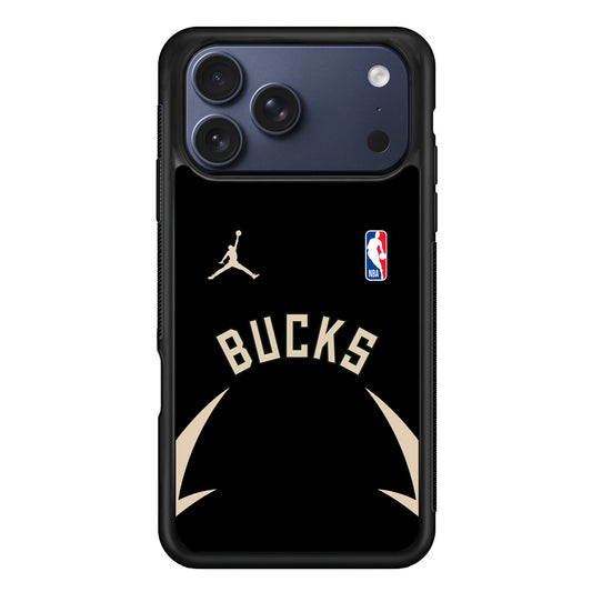 NBA Milwaukee Bucks Black Jordan iPhone 17 Pro Case - Altracase