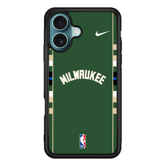 NBA Milwaukee Bucks Green Nike iPhone 16 Case - Altracase