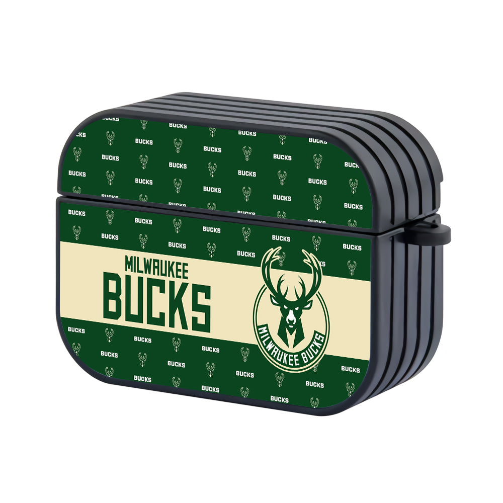NBA Milwaukee Bucks Logo Pattern Apple AirPods Pro 3 Case-AirPods Pro 3 Case-Altracase