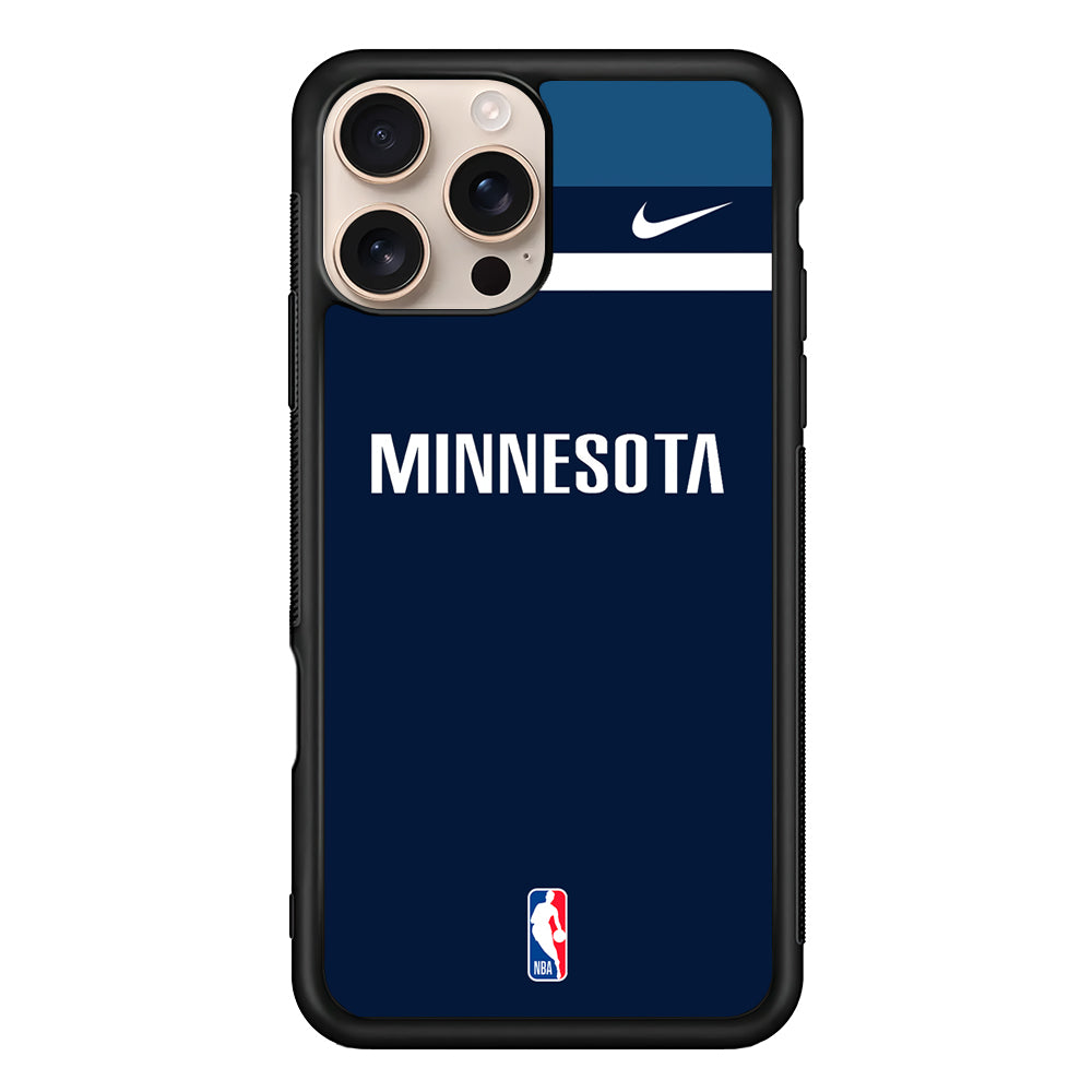 NBA Minnesota Timberwolves Navy Nike iPhone 16 Pro Case - Altracase