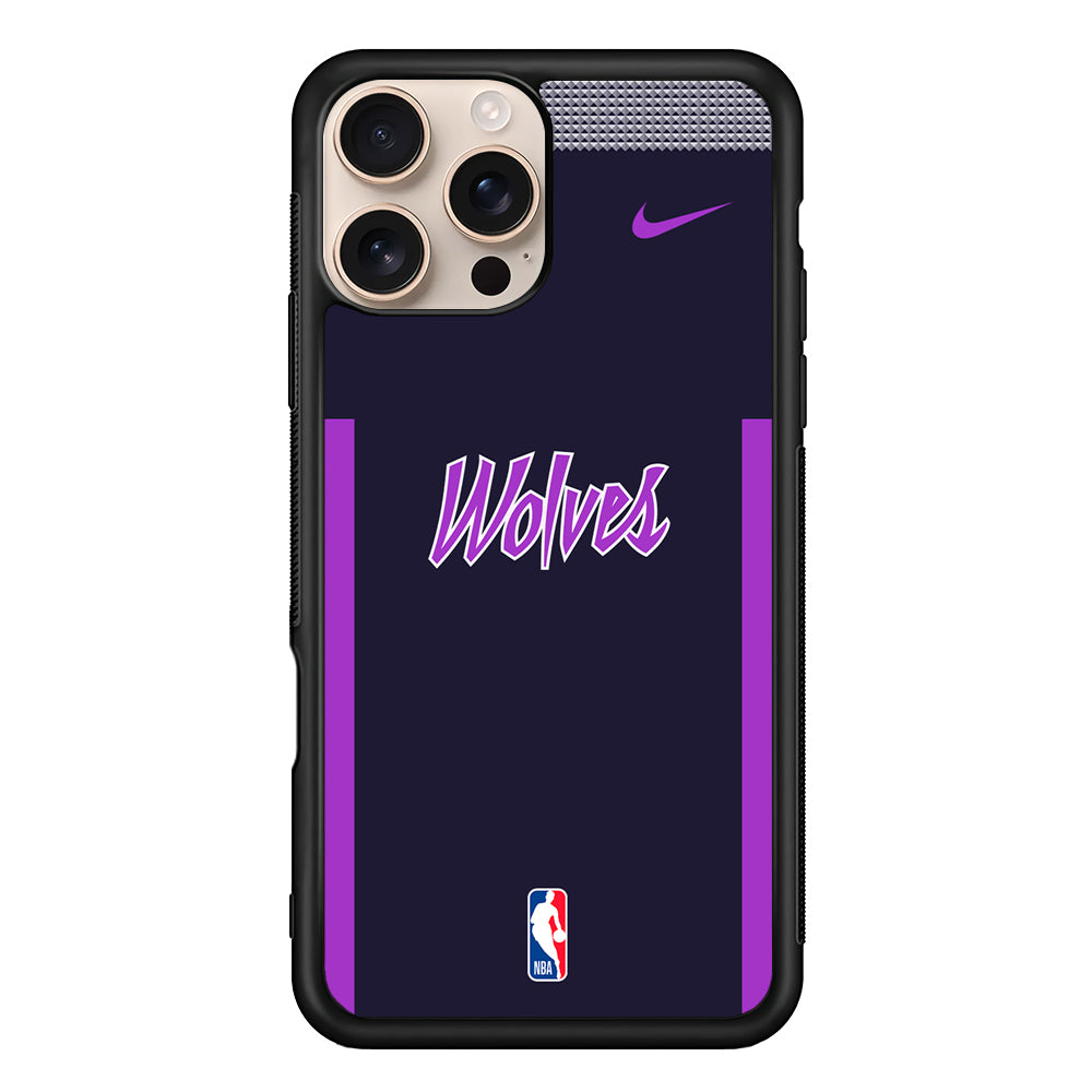 NBA Minnesota Timberwolves Purple Nike iPhone 16 Pro Case - Altracase
