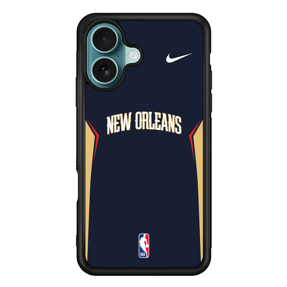 NBA New Orleans Pelicans Navy Nike iPhone 16 Case - Altracase