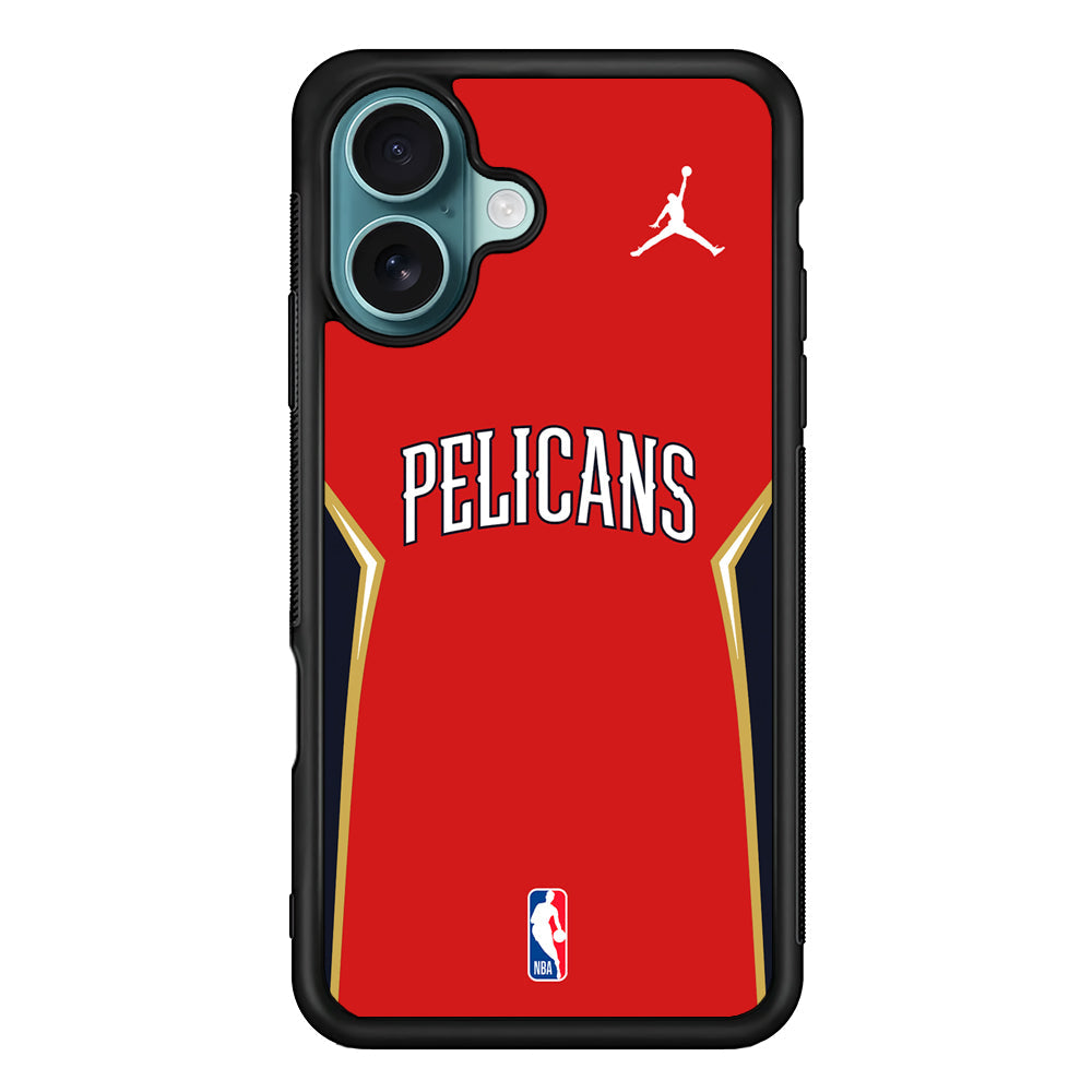 NBA New Orleans Pelicans Red Jordan iPhone 16 Plus Case - Altracase