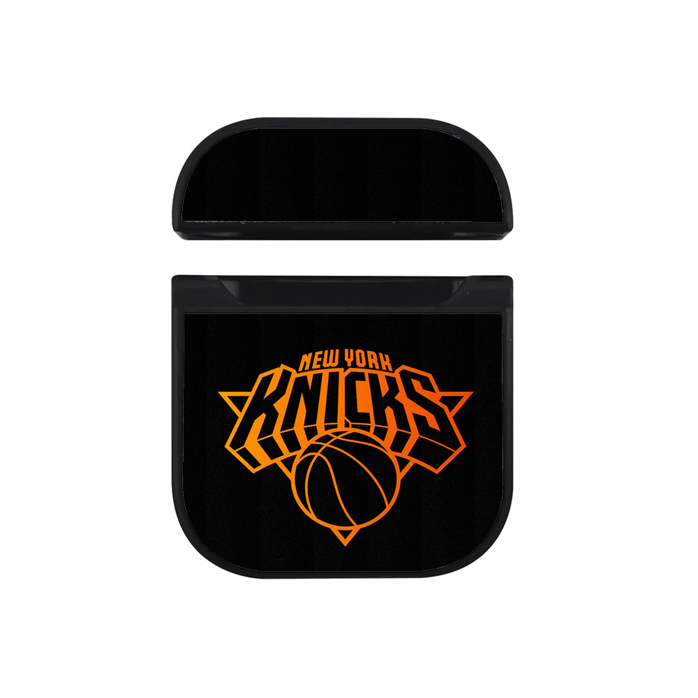 NBA New York Knicks Logo Art Apple AirPods Case-AirPod Case-Black-Altracase