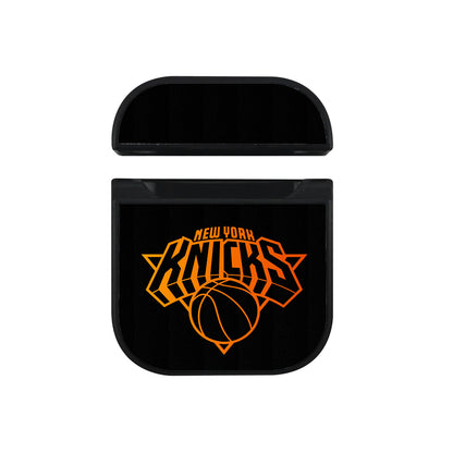 NBA New York Knicks Logo Art Apple AirPods Case-AirPod Case-Black-Altracase