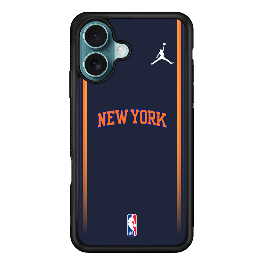 NBA New York Knicks Navy Jordan iPhone 16 Case - Altracase
