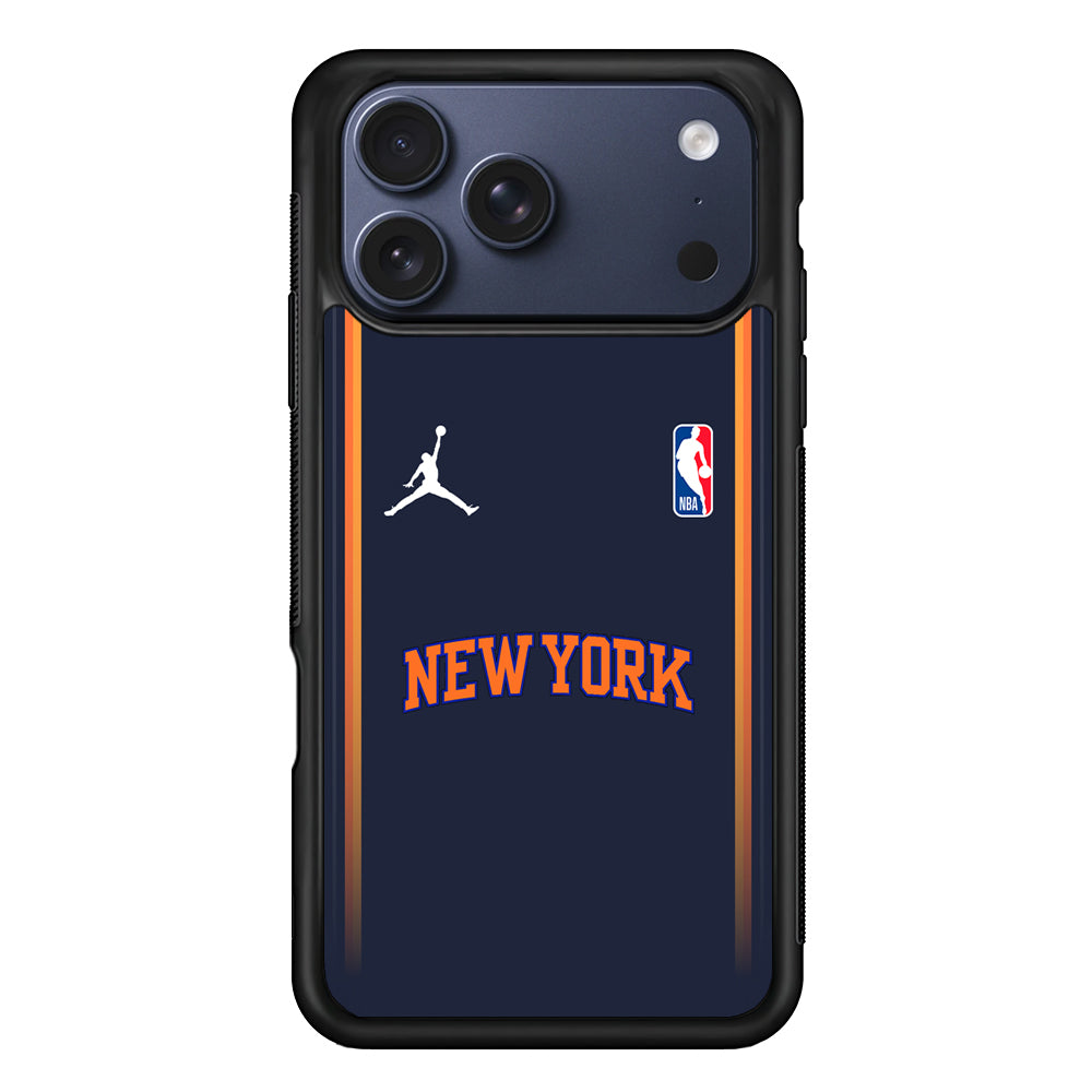 NBA New York Knicks Navy Jordan iPhone 17 Pro Case - Altracase