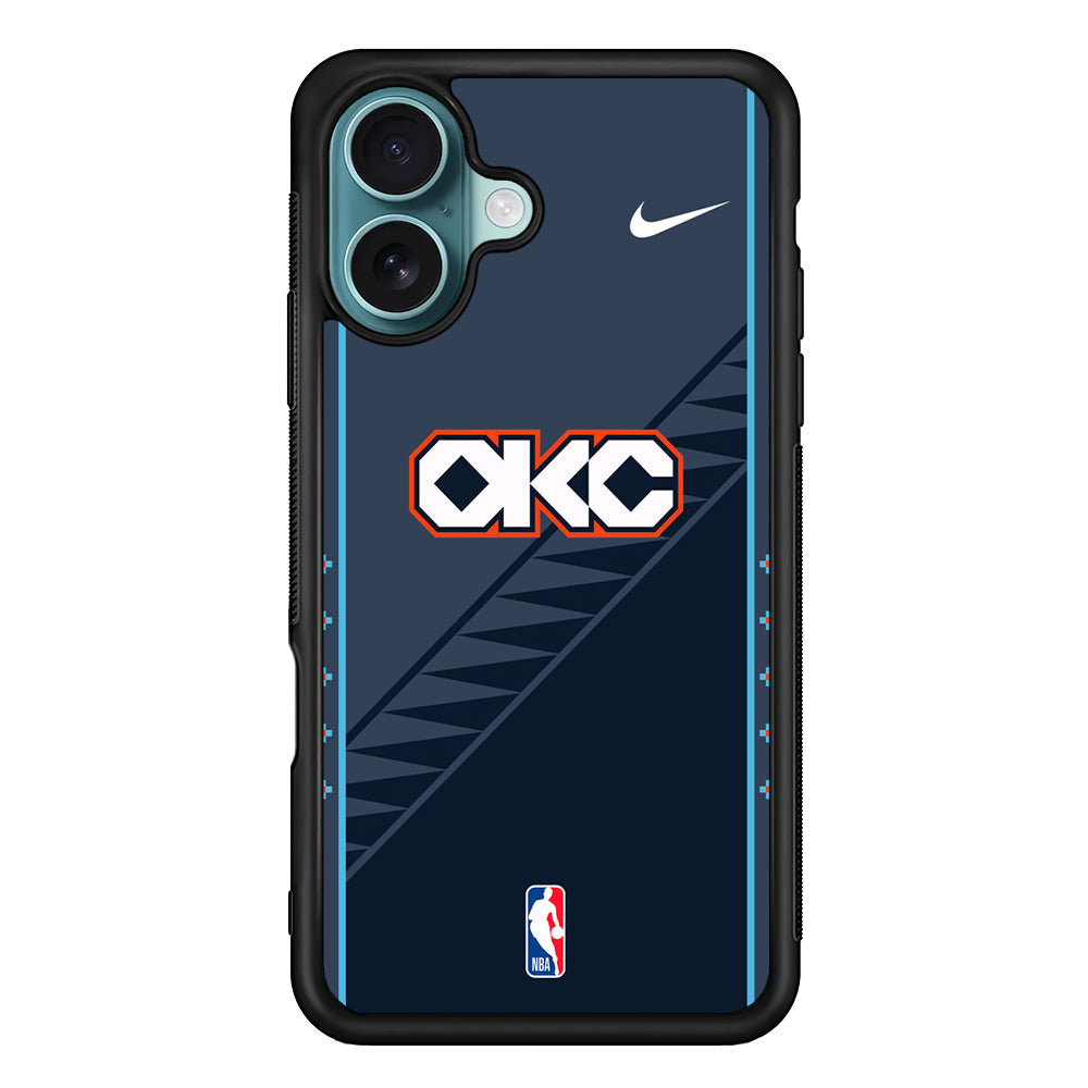 NBA Oklahoma City Thunder Navy Nike iPhone 16 Case - Altracase