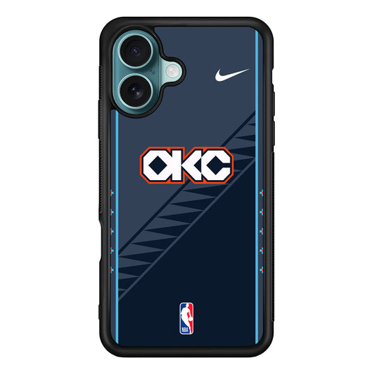 NBA Oklahoma City Thunder Navy Nike iPhone 16 Case - Altracase