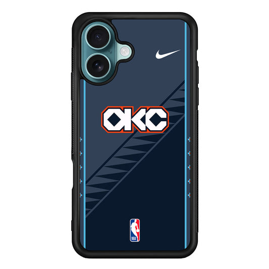NBA Oklahoma City Thunder Navy Nike iPhone 16 Plus Case - Altracase