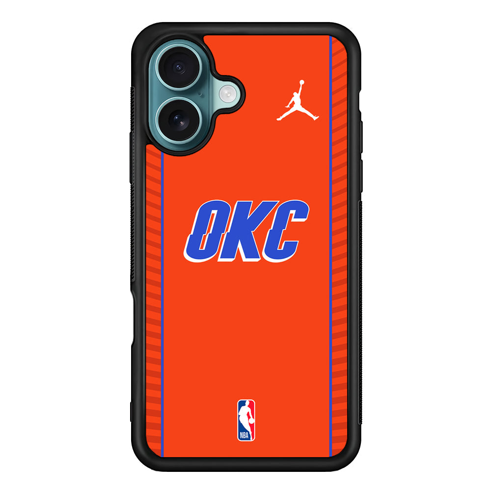 NBA Oklahoma City Thunder Orange Jordan iPhone 16 Plus Case - Altracase