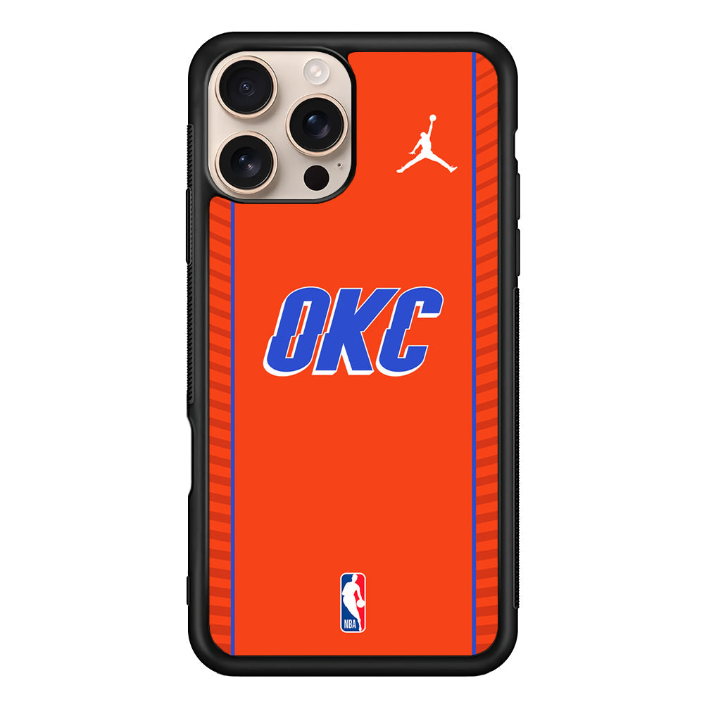 NBA Oklahoma City Thunder Orange Jordan iPhone 16 Pro Max Case - Altracase