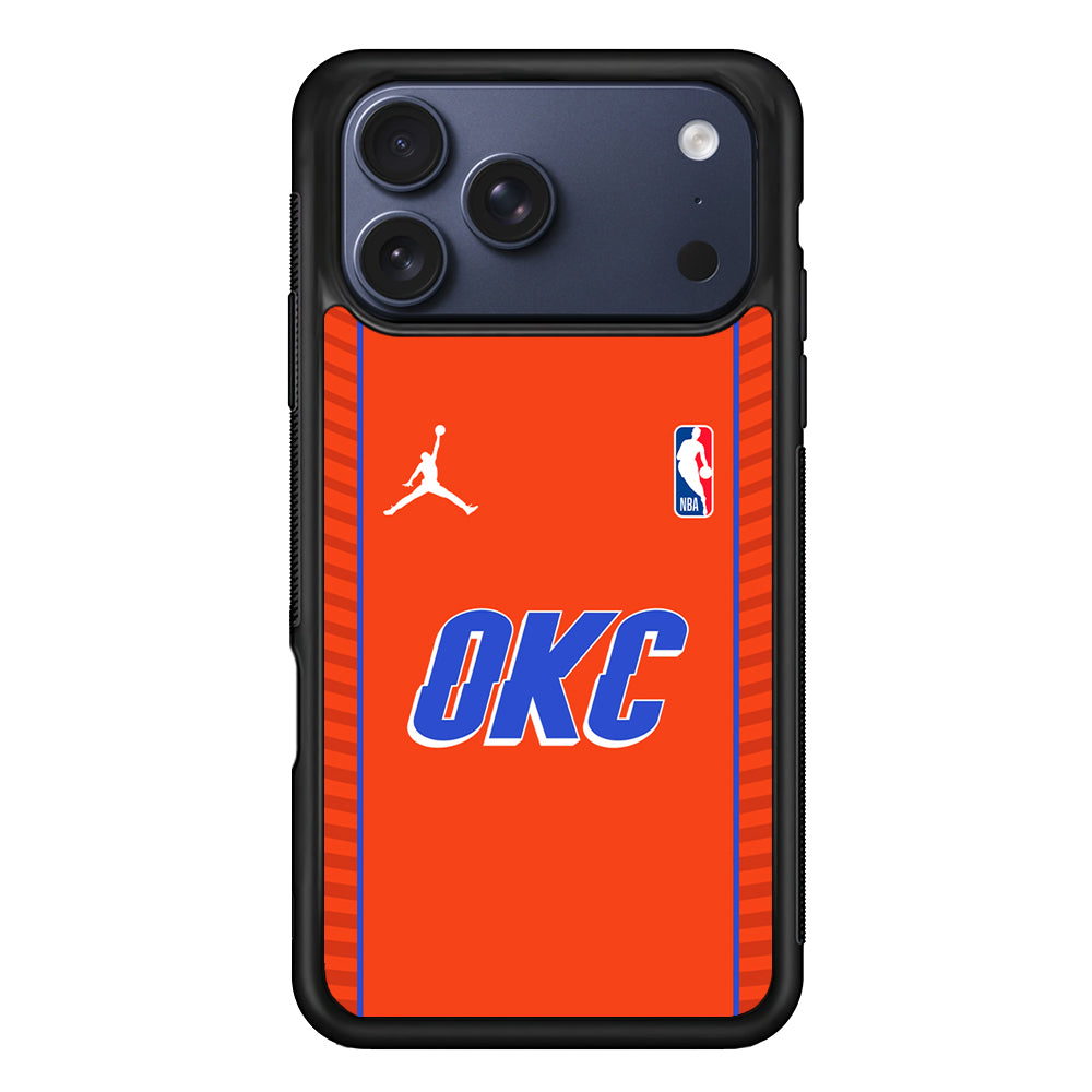 NBA Oklahoma City Thunder Orange Jordan iPhone 17 Pro Case - Altracase
