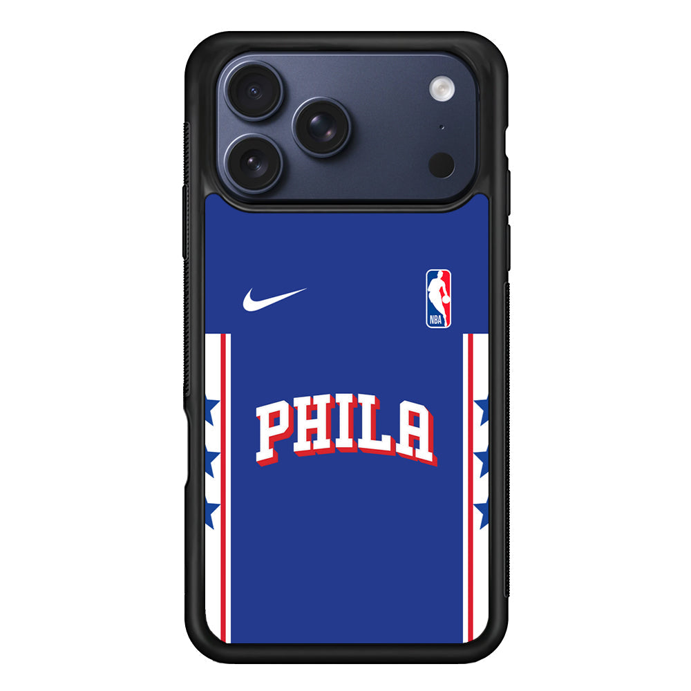 NBA Philadelphia 76ers Blue Nike iPhone 17 Pro Max Case - Altracase