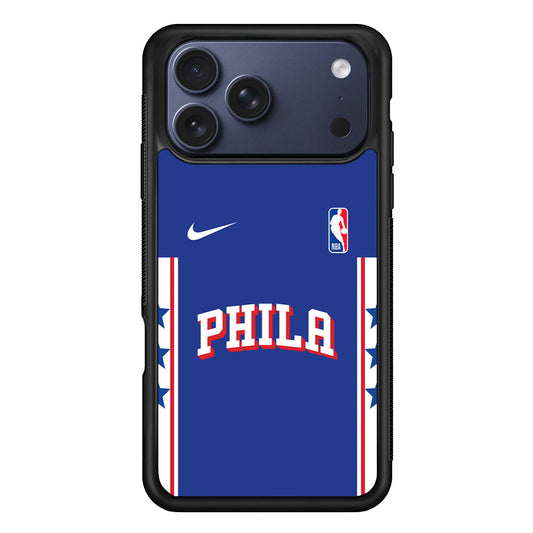 NBA Philadelphia 76ers Blue Nike iPhone 17 Pro Max Case - Altracase