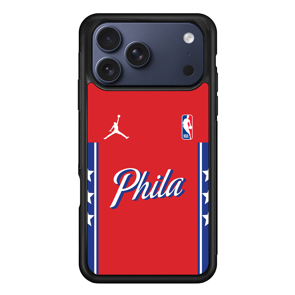 NBA Philadelphia 76ers Red Jordan iPhone 17 Pro Max Case - Altracase