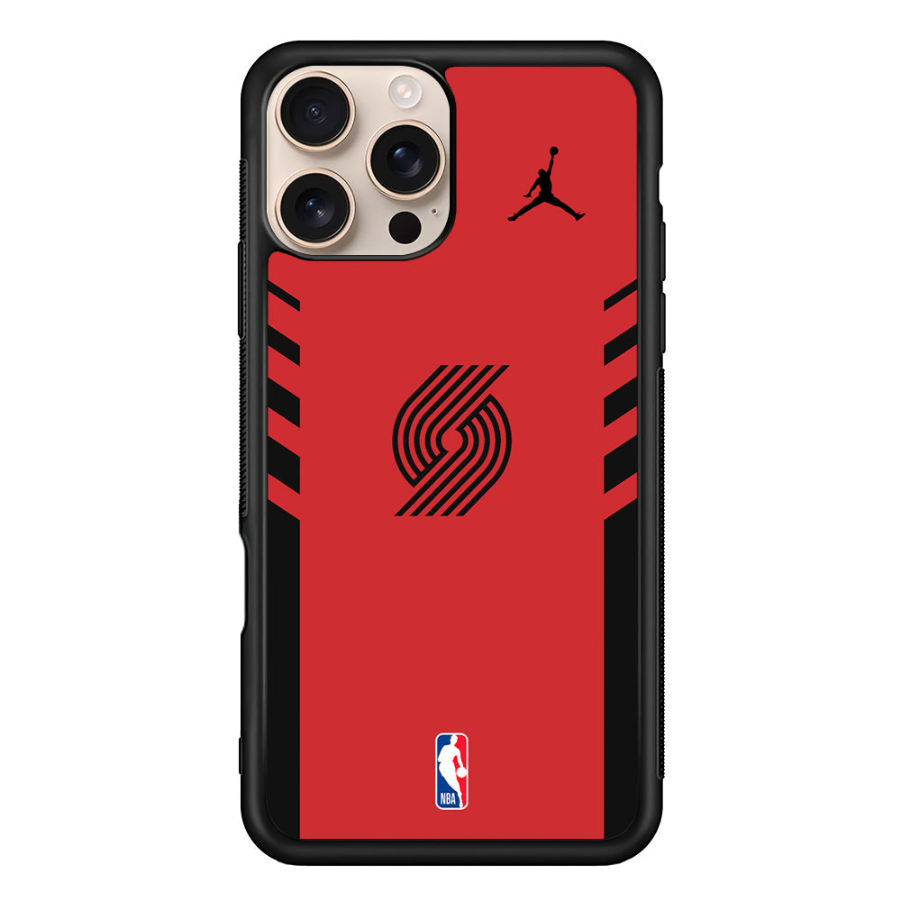 NBA Portland Trail Blazers Red Jordan iPhone 16 Pro Max Case - Altracase