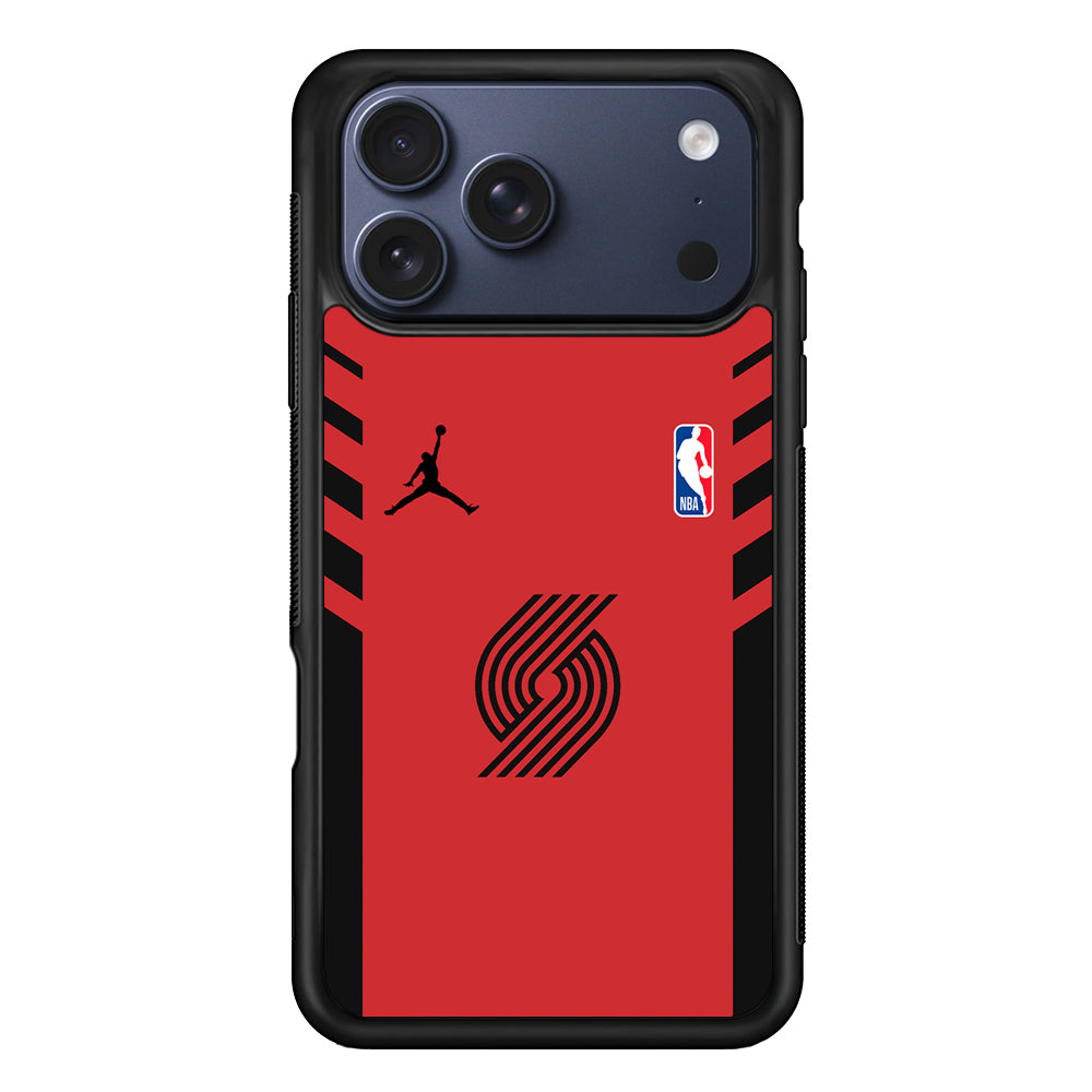 NBA Portland Trail Blazers Red Jordan iPhone 17 Pro Case - Altracase
