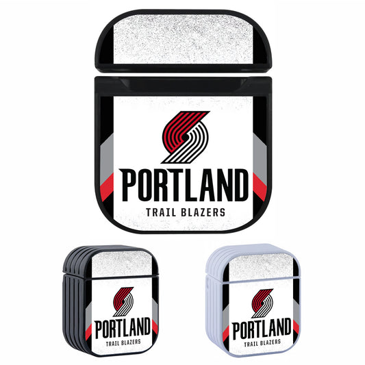 NBA Portland Trail Blazers Silver Apple AirPods Case-AirPod Case-Altracase