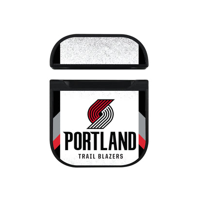 NBA Portland Trail Blazers Silver Apple AirPods Case-AirPod Case-Black-Altracase