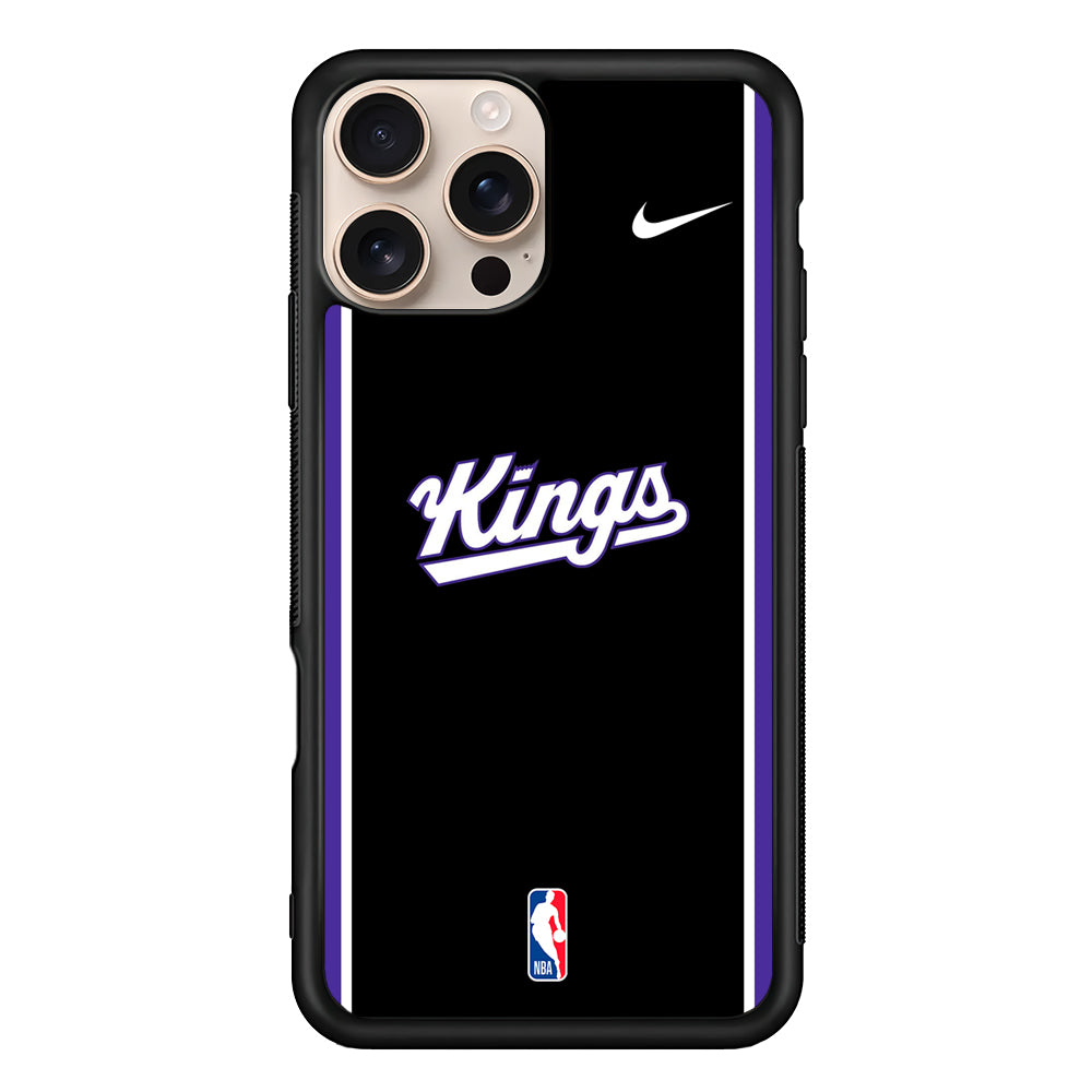 NBA Sacramento Kings Black Nike iPhone 16 Pro Case - Altracase