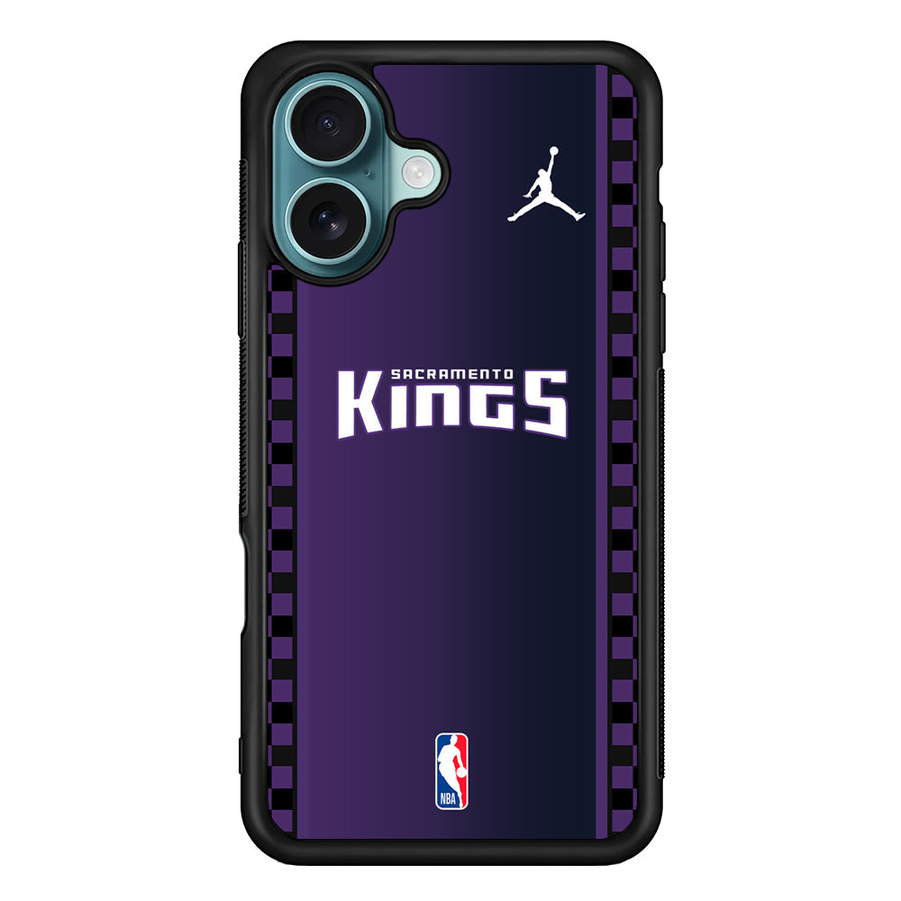 NBA Sacramento Kings Purple Jordan iPhone 16 Plus Case - Altracase