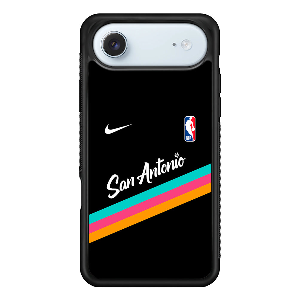 NBA San Antonio Spurs Black Nike iPhone 17 Air Case - Altracase