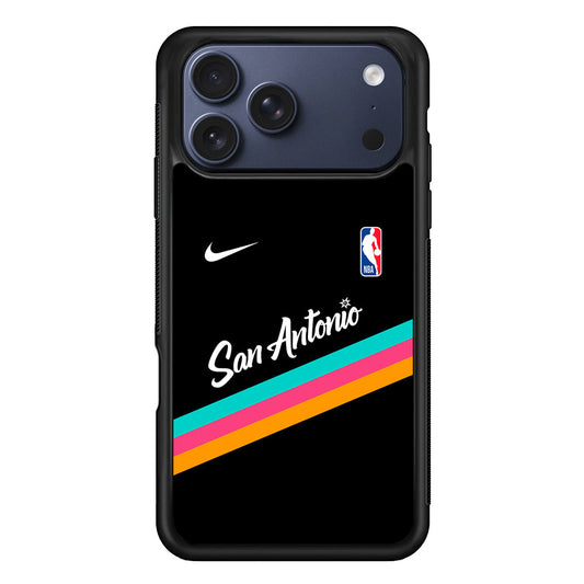 NBA San Antonio Spurs Black Nike iPhone 17 Pro Max Case - Altracase