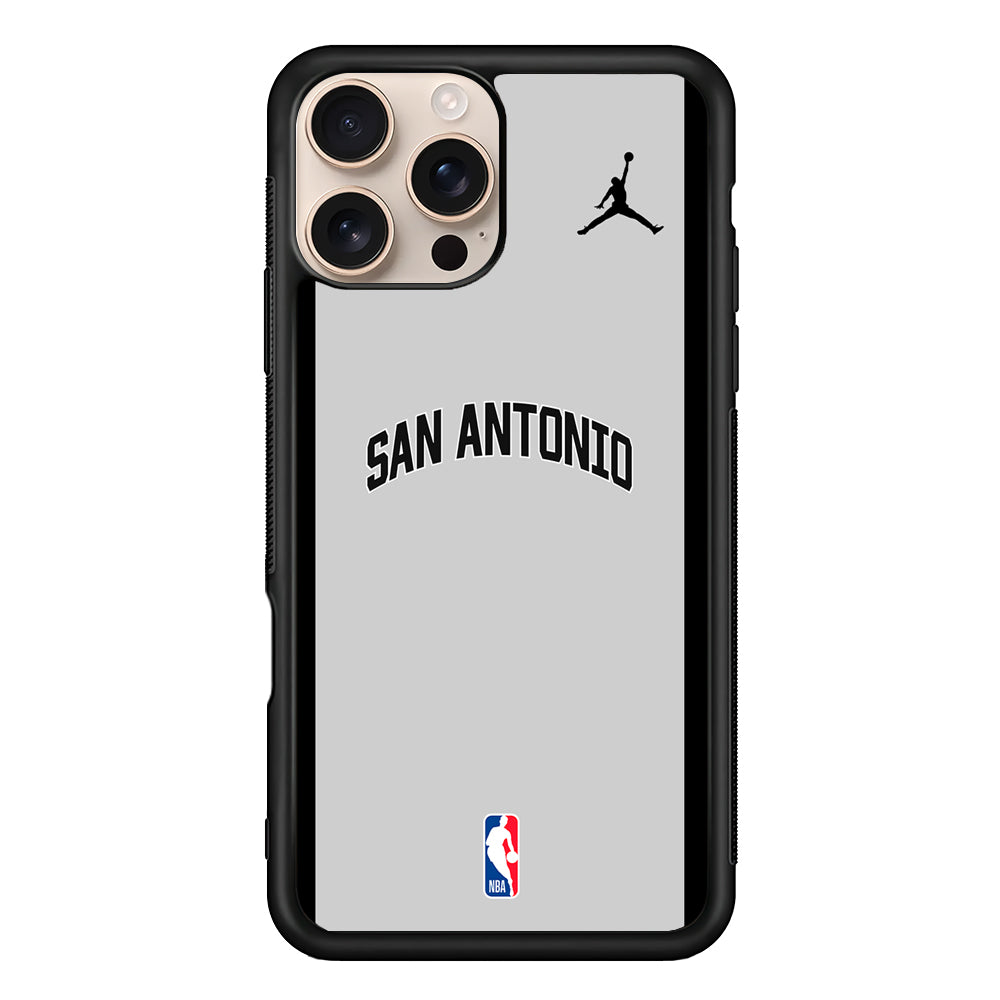 NBA San Antonio Spurs Gray Jordan iPhone 16 Pro Case - Altracase