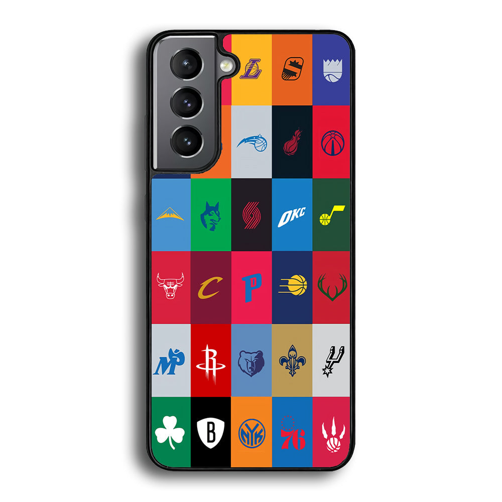 NBA Team Logos Samsung Galaxy S22 Case-Phone Case-Rubber Black (2D Case)-Altracase