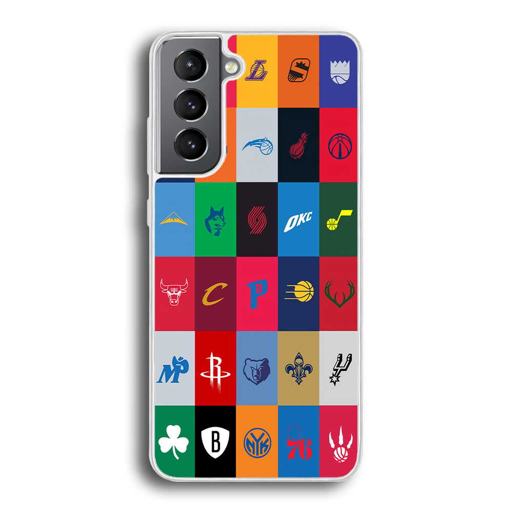 NBA Team Logos Samsung Galaxy S22 Case-Phone Case-Rubber White (2D Case)-Altracase