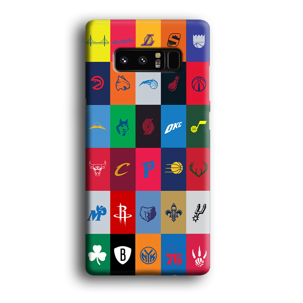 NBA Team Logos Samsung Galaxy Note 8 Case