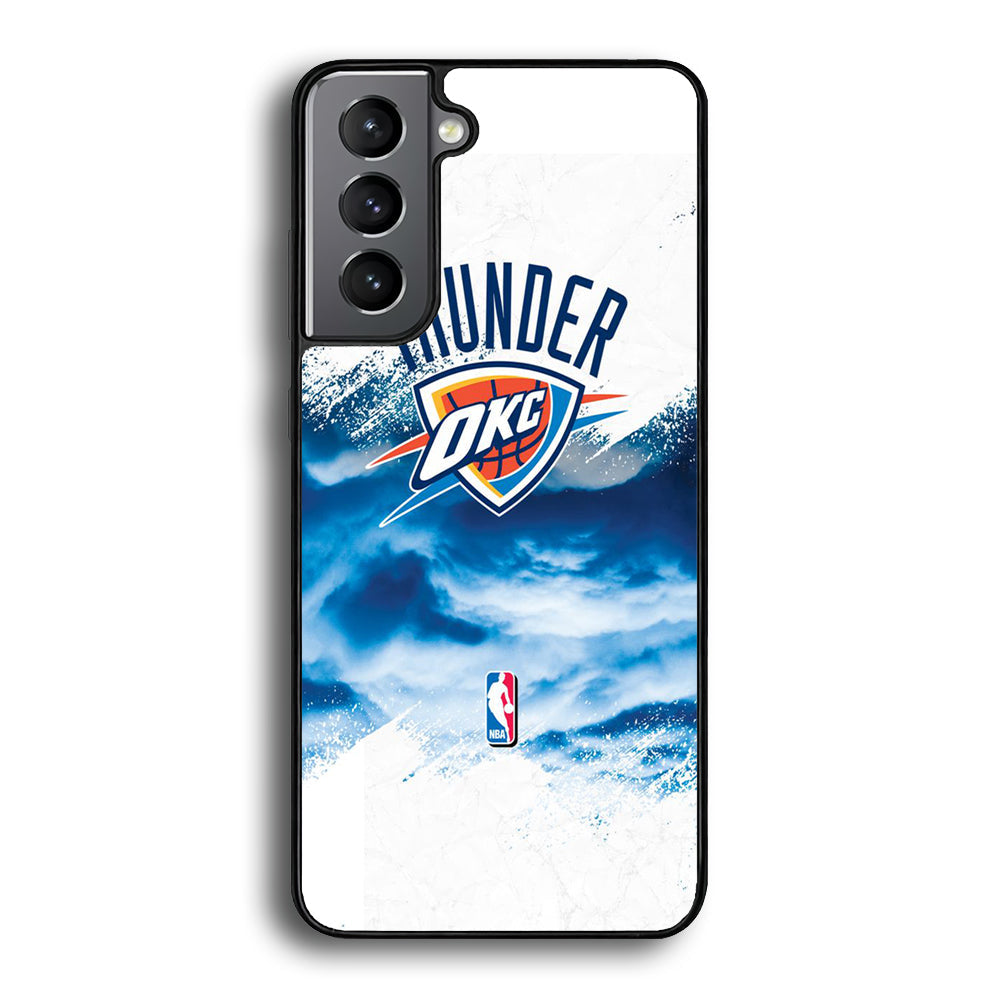 NBA Thunder Basketball 002 Samsung Galaxy S23 Case-Phone Case-Rubber Black (2D Case)-Altracase