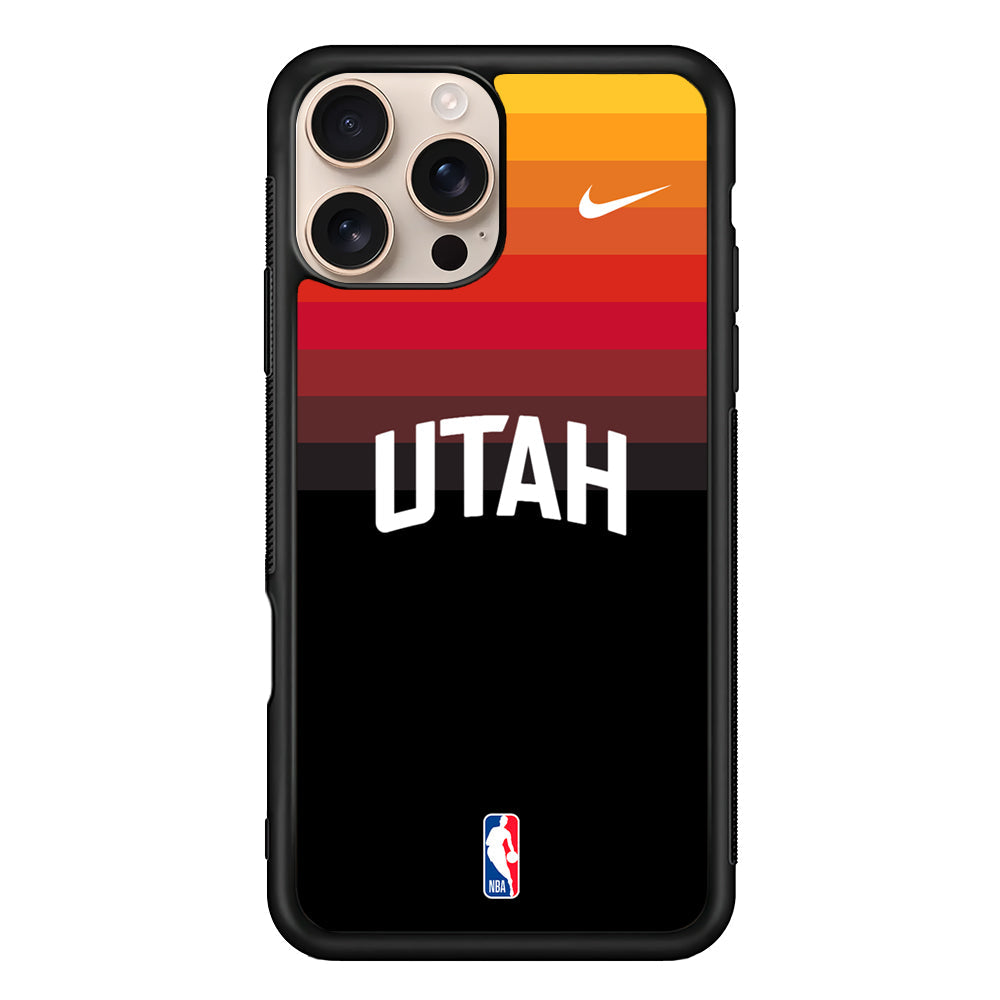 NBA Utah Jazz Black Nike iPhone 16 Pro Max Case - Altracase