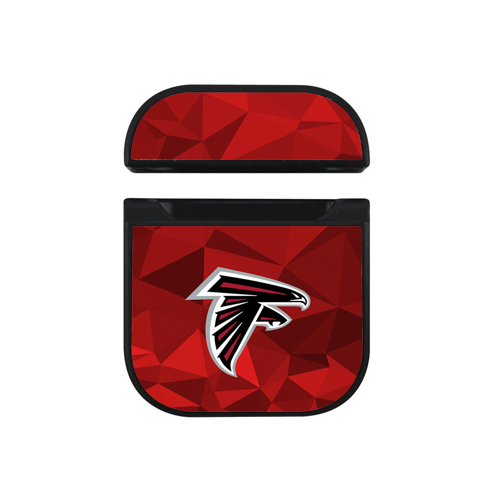 NFL Atlanta Falcons Polygonal Apple AirPods Case-AirPod Case-Black-Altracase