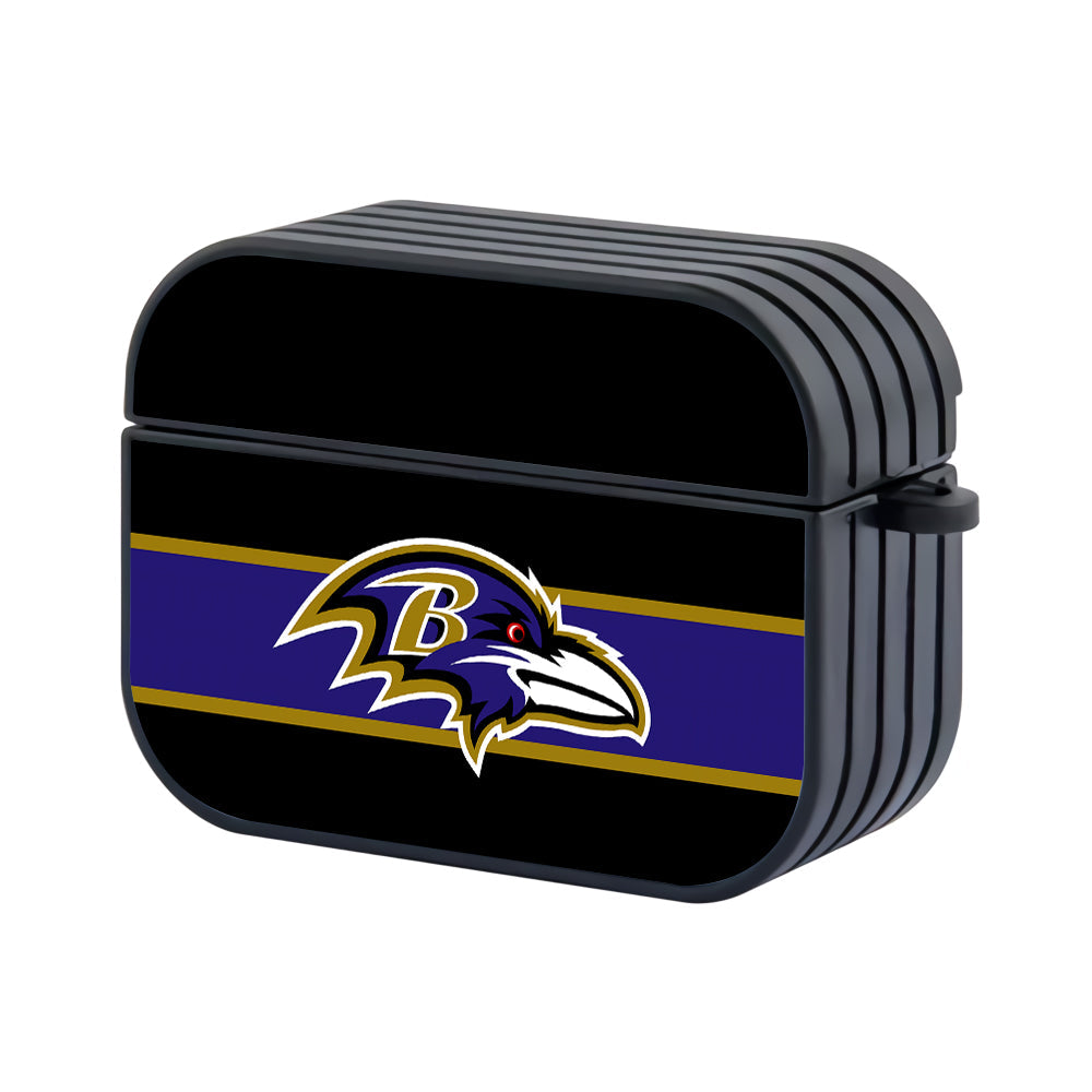 NFL Baltimore Ravens Black Apple Airpods Pro 2 Case-Airpods Pro 2 Case-Altracase