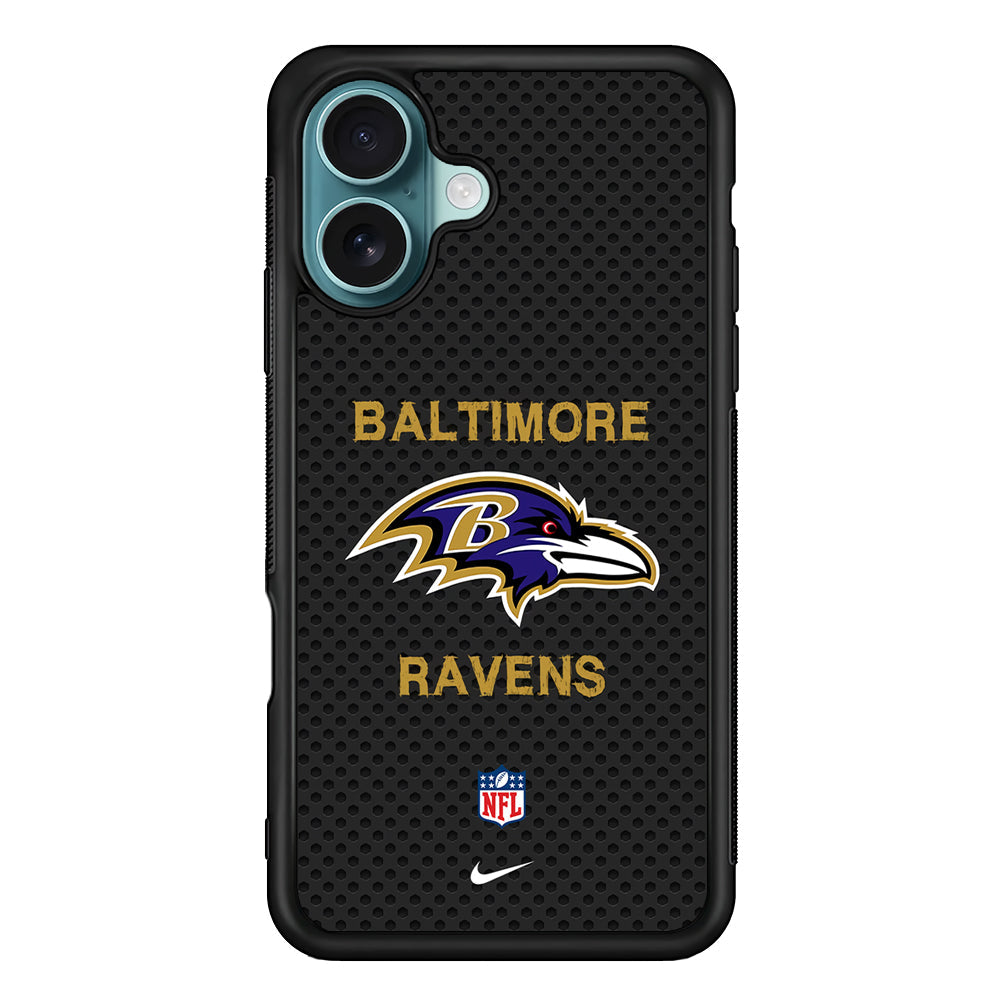 NFL Baltimore Ravens Black Nike iPhone 16 Plus Case - Altracase